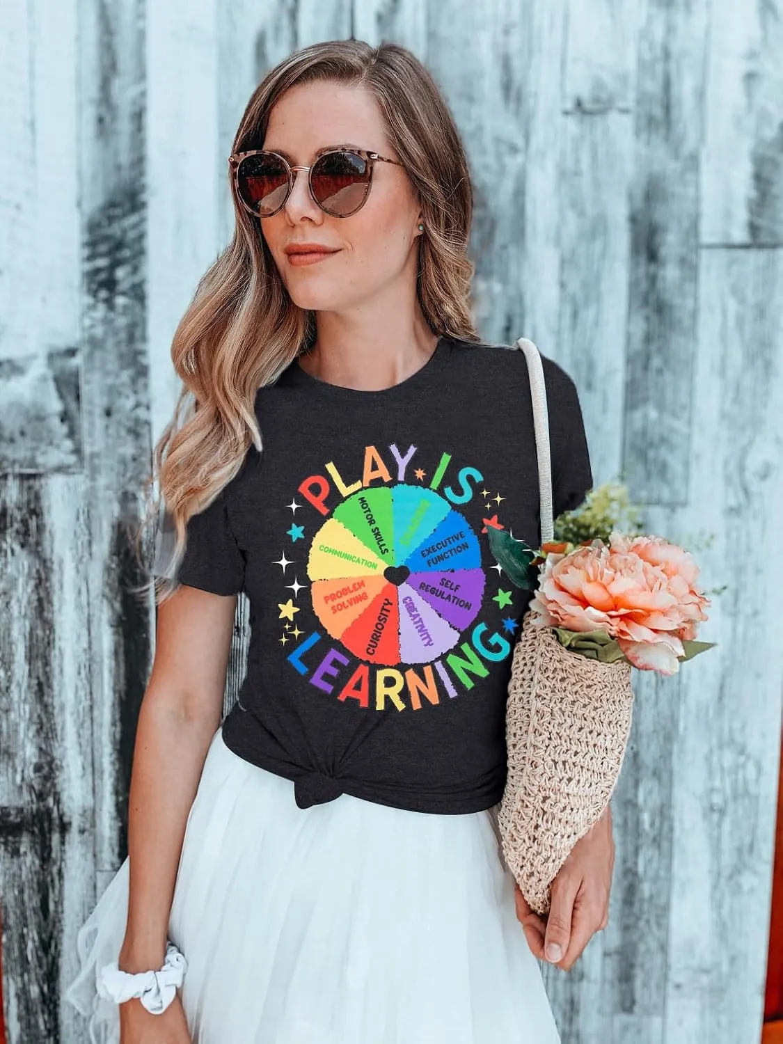 Play is Learning Tshirts Women Kindergarten Teacher Shirts Teacher Appreciation Tops