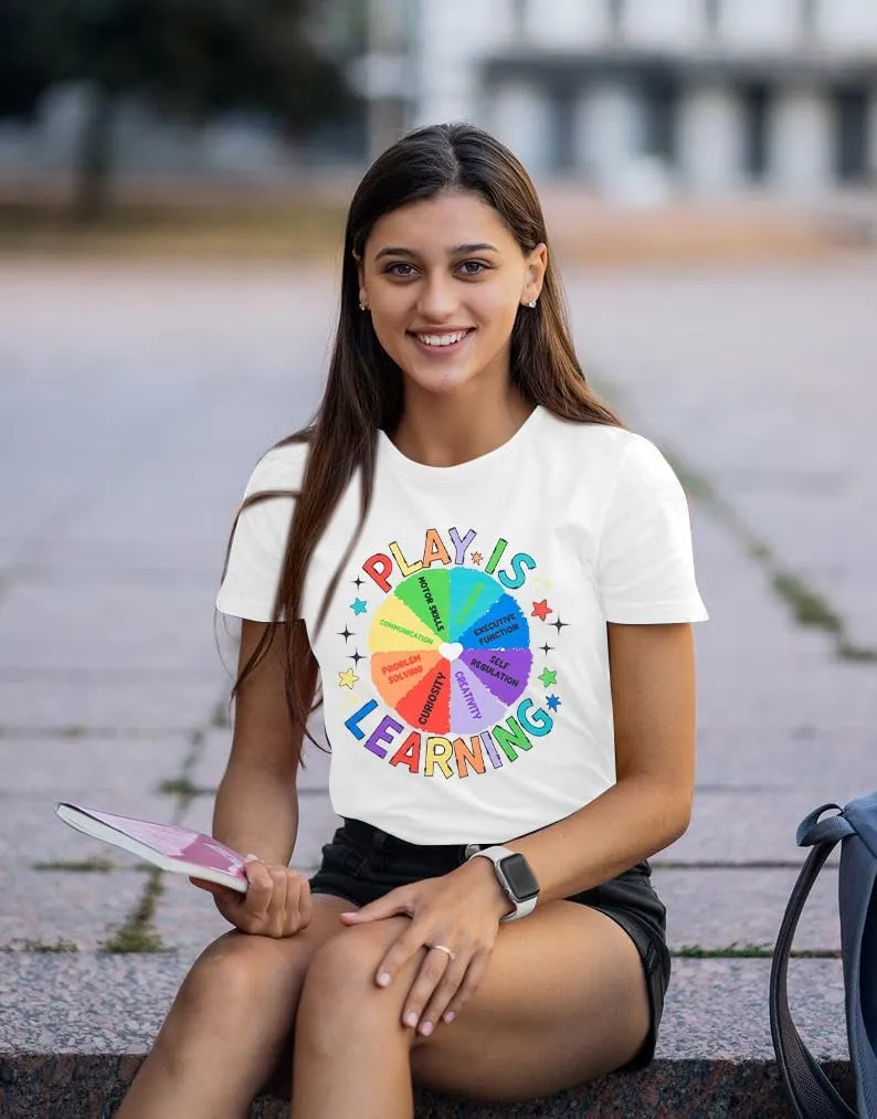 Play is Learning Tshirts Women Kindergarten Teacher Shirts Teacher Appreciation Tops