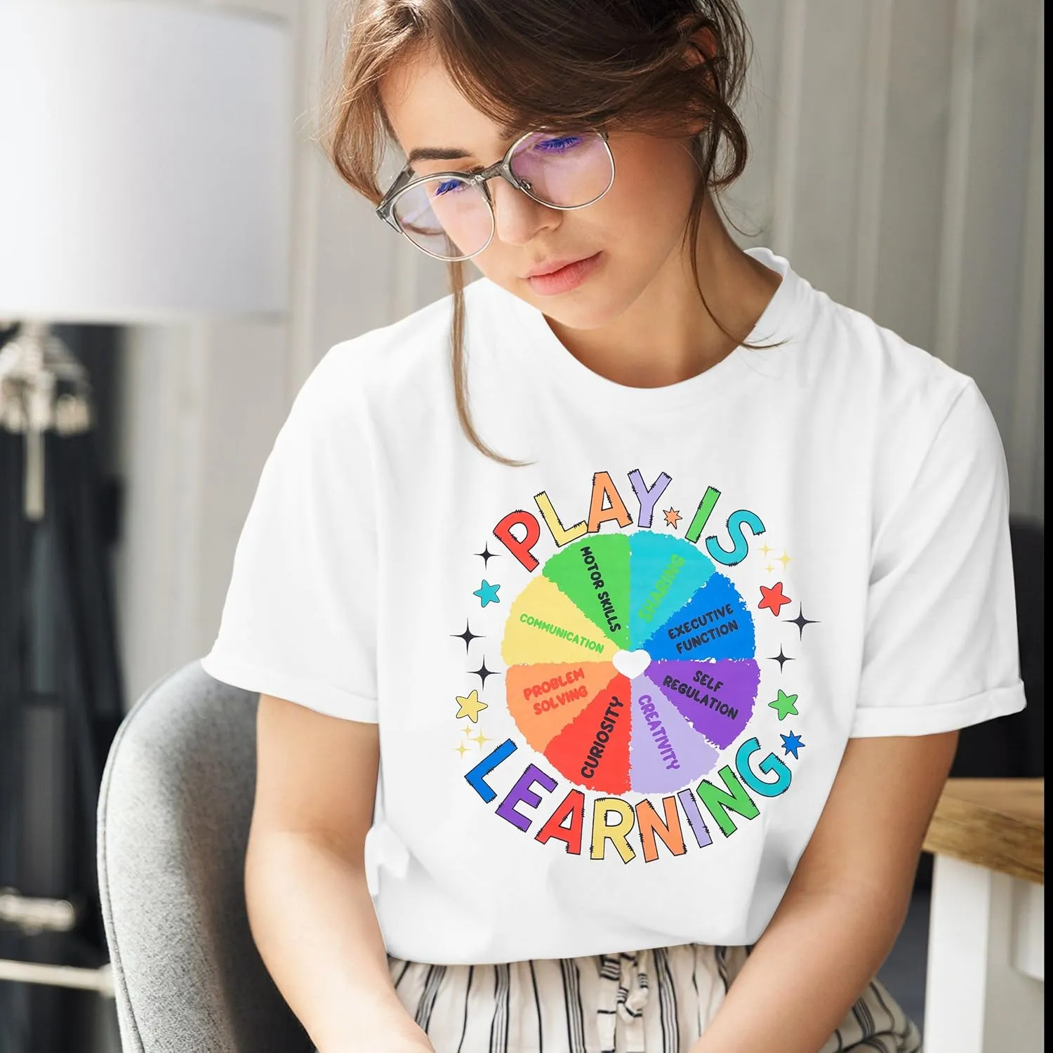 Play is Learning Tshirts Women Kindergarten Teacher Shirts Teacher Appreciation Tops