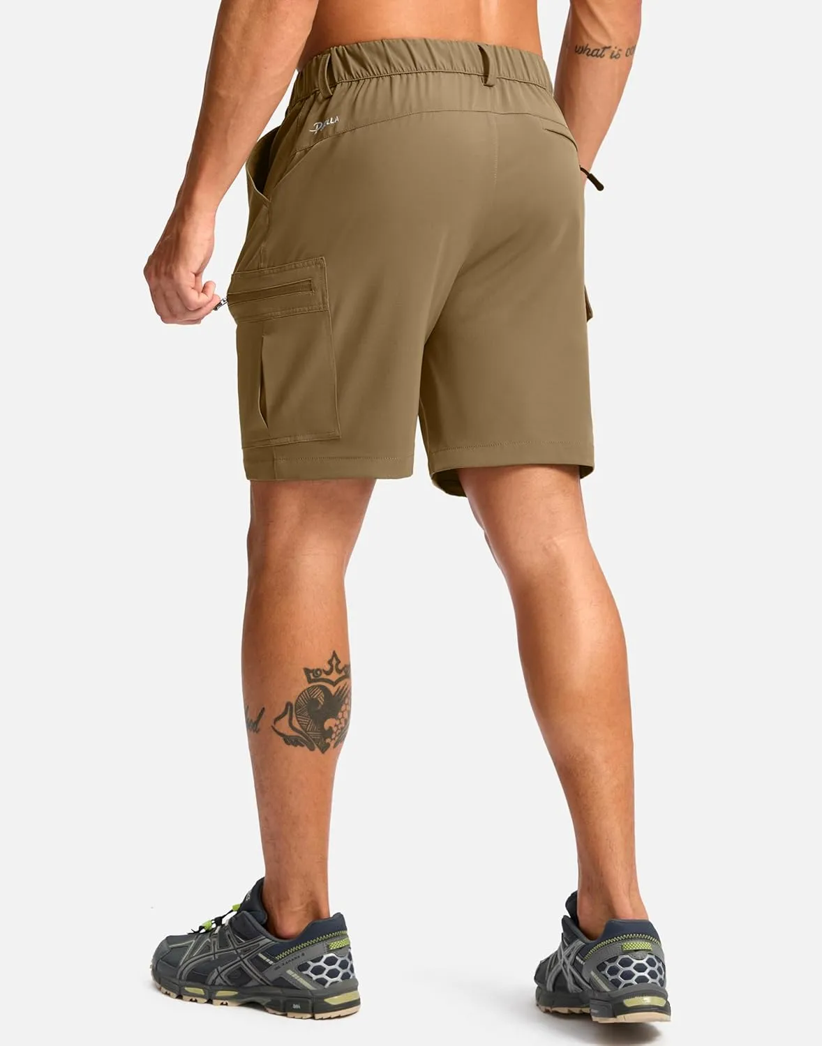 Pudolla Men's Hiking Cargo Shorts 7" Lightweight Quick Dry Casual Work Shorts for Men Summer Travel Golf with 5 Pockets
