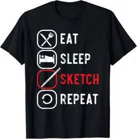 Sketching Drawing Doodling Pencil Draw Sketch Artist T-Shirt