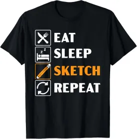 Sketching Drawing Doodling Pencil Draw Sketch Artist T-Shirt