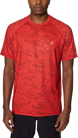 Spyder Men's Short Sleeve Rashguard  UPF , Quick-Dry, Swim Shirt, Surfing, Hiking, Workout