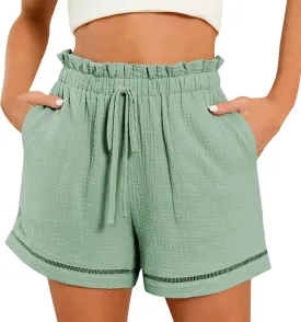 Summer Shorts for Women Casual Loose Fit Cotton Shorts Trendy 2025 Summer High Waist Going Out Beach Vacation Short