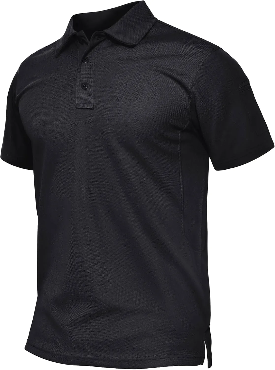 TACVASEN Mens Polo Shirt Short Sleeve Tactical Performance Collared Work Golf Shirts Dry Fit Pique Polos for Summer