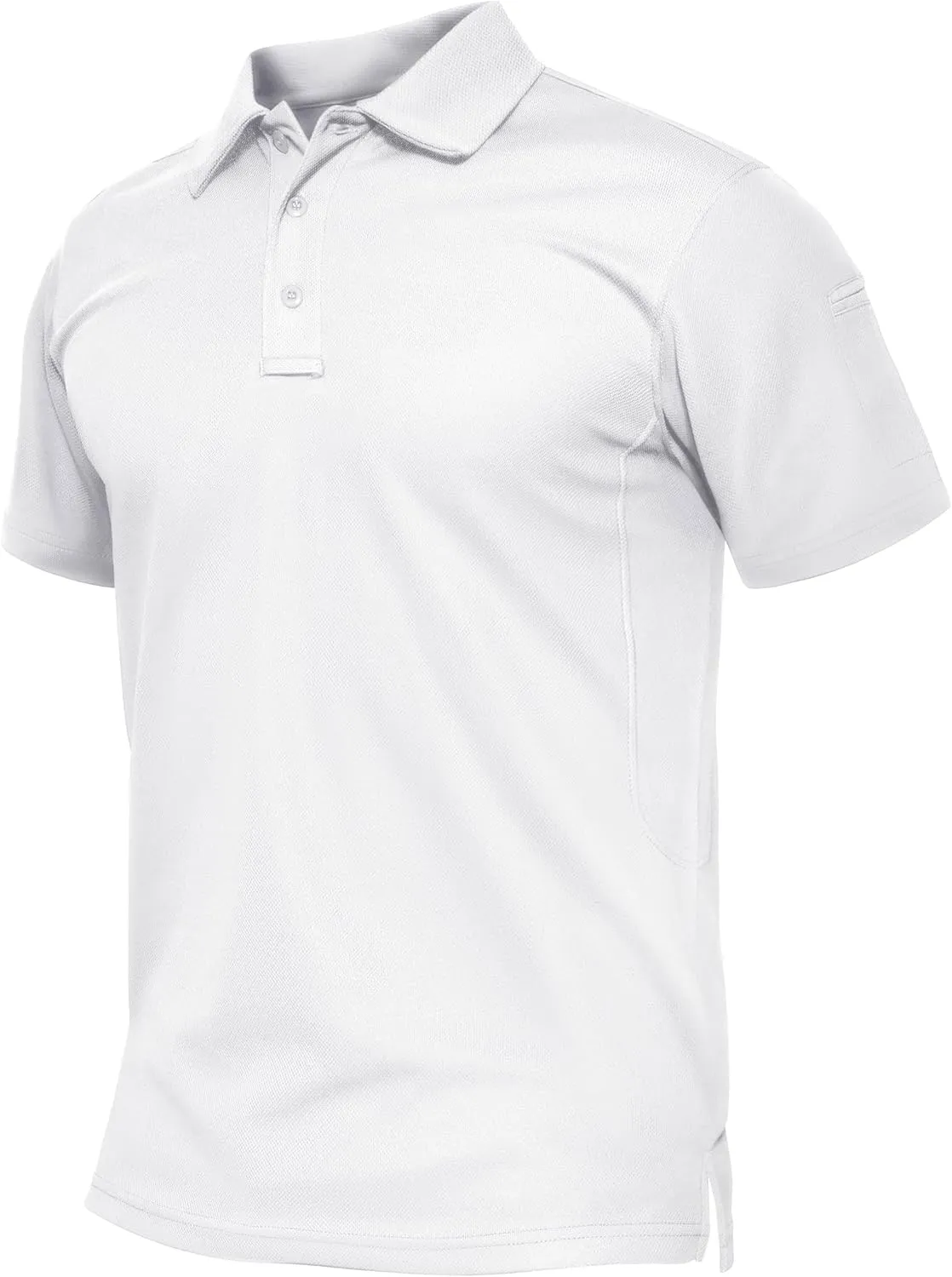 TACVASEN Mens Polo Shirt Short Sleeve Tactical Performance Collared Work Golf Shirts Dry Fit Pique Polos for Summer