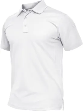 TACVASEN Mens Polo Shirt Short Sleeve Tactical Performance Collared Work Golf Shirts Dry Fit Pique Polos for Summer