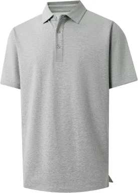 VEBOON Polo Shirts for Men Cotton Blend Moisture-Wicking Lightweight Performance Collared Mens Polo Shirts Shorts Sleeve