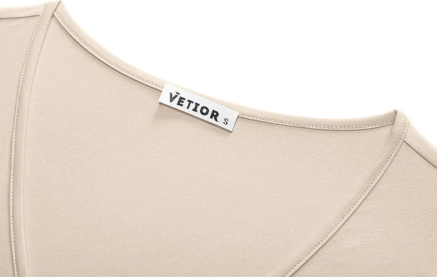 VETIOR Women's Sexy Deep V Neck Short Sleeve Unique Slim Fit Cross Wrap Shirts Crop Tops Going Out Tops