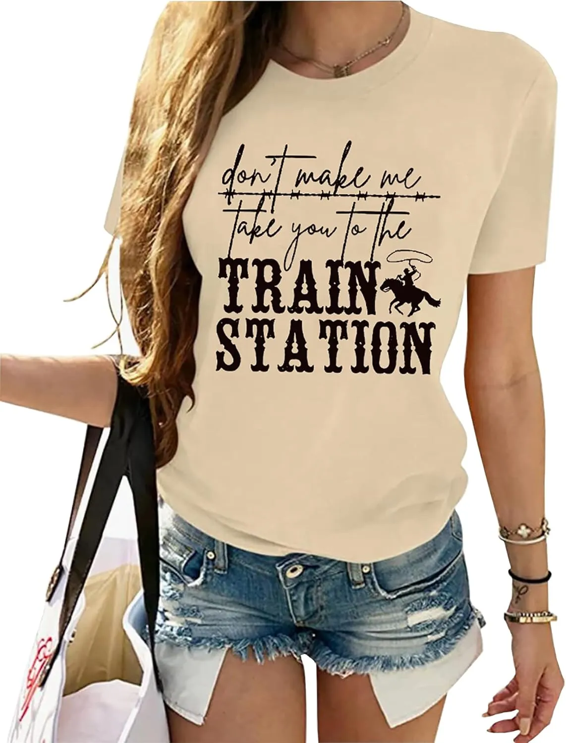 Vintage Rock and Roll T Shirts for Women Casual Country Music Tshirts Funny Summer Rock Band Concert Shirt Top