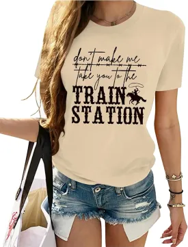 Vintage Rock and Roll T Shirts for Women Casual Country Music Tshirts Funny Summer Rock Band Concert Shirt Top