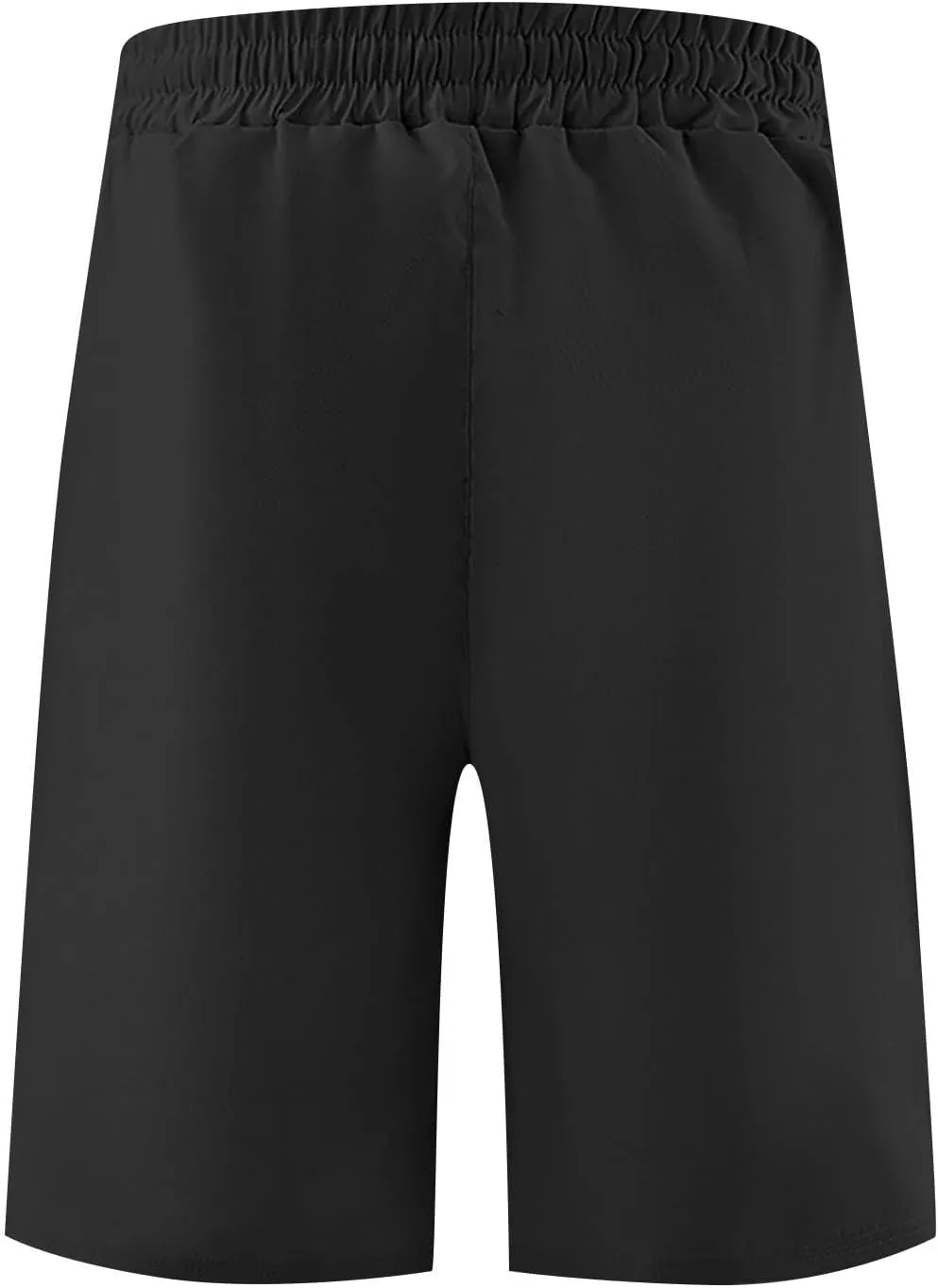 WENKOMG1 Woven Shorts for Men Quick Dry Elastic Waist Drawstring Active Sports Shorts with Zipper Phone Pockets