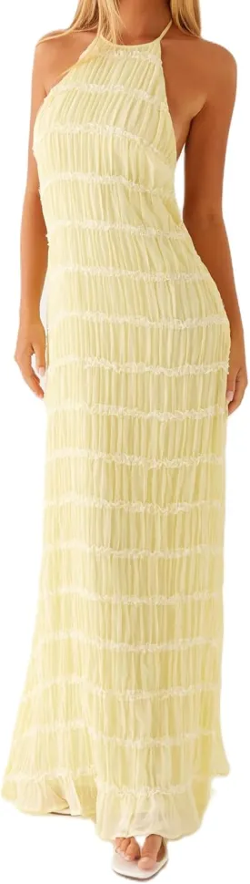 Women Y2k Backless Long Dress Halter Tie Neck Maxi Dress Flowy Beach Sundress Summer Streetwear