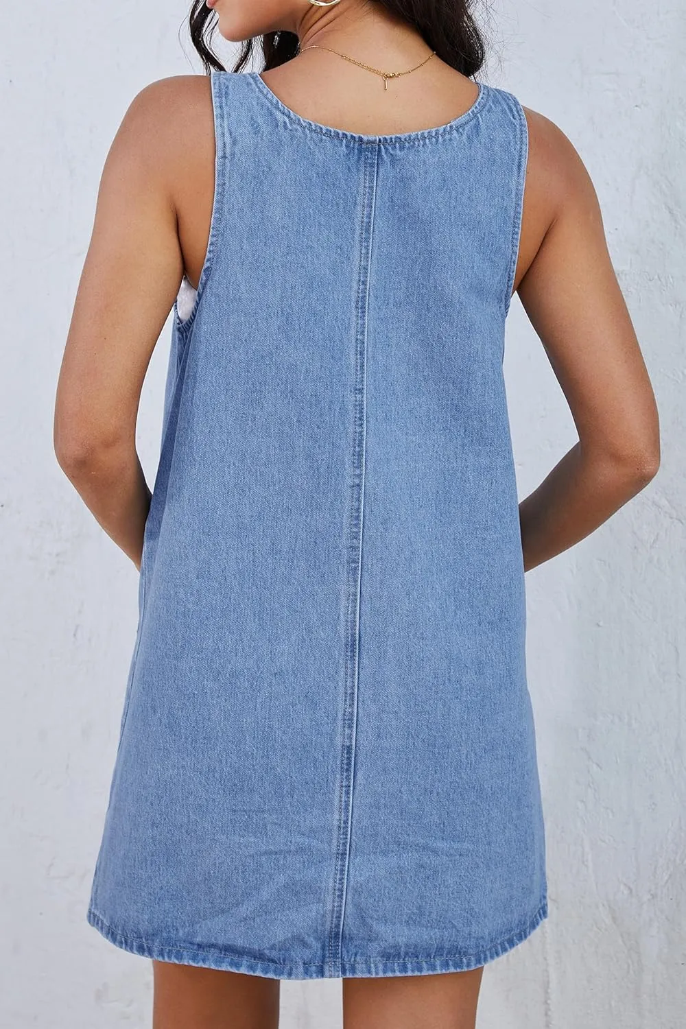 Womens Adjustable Strap Denim Overalls Dress Jeans Overall Jumper with Pockets