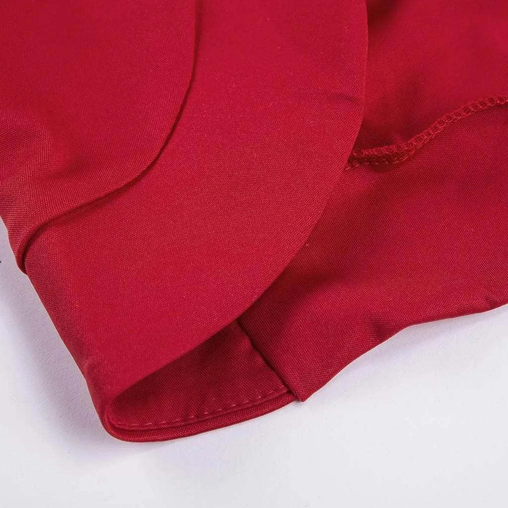 Women's Cropped Blazer Casual Business 3/4 Sleeve Collarless Open Front Cardigans Work Jacket Short Shrug for Dresses