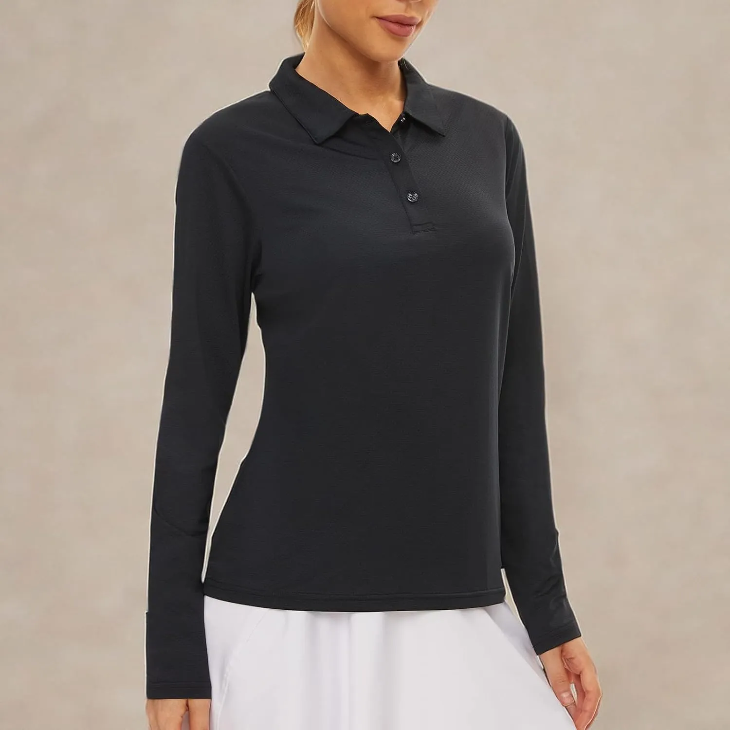 Women's Golf Shirt Long Sleeve Polo Shirt UPF50  Sun Protection Moisture Wicking Quick Dry Golf Polo Shirt