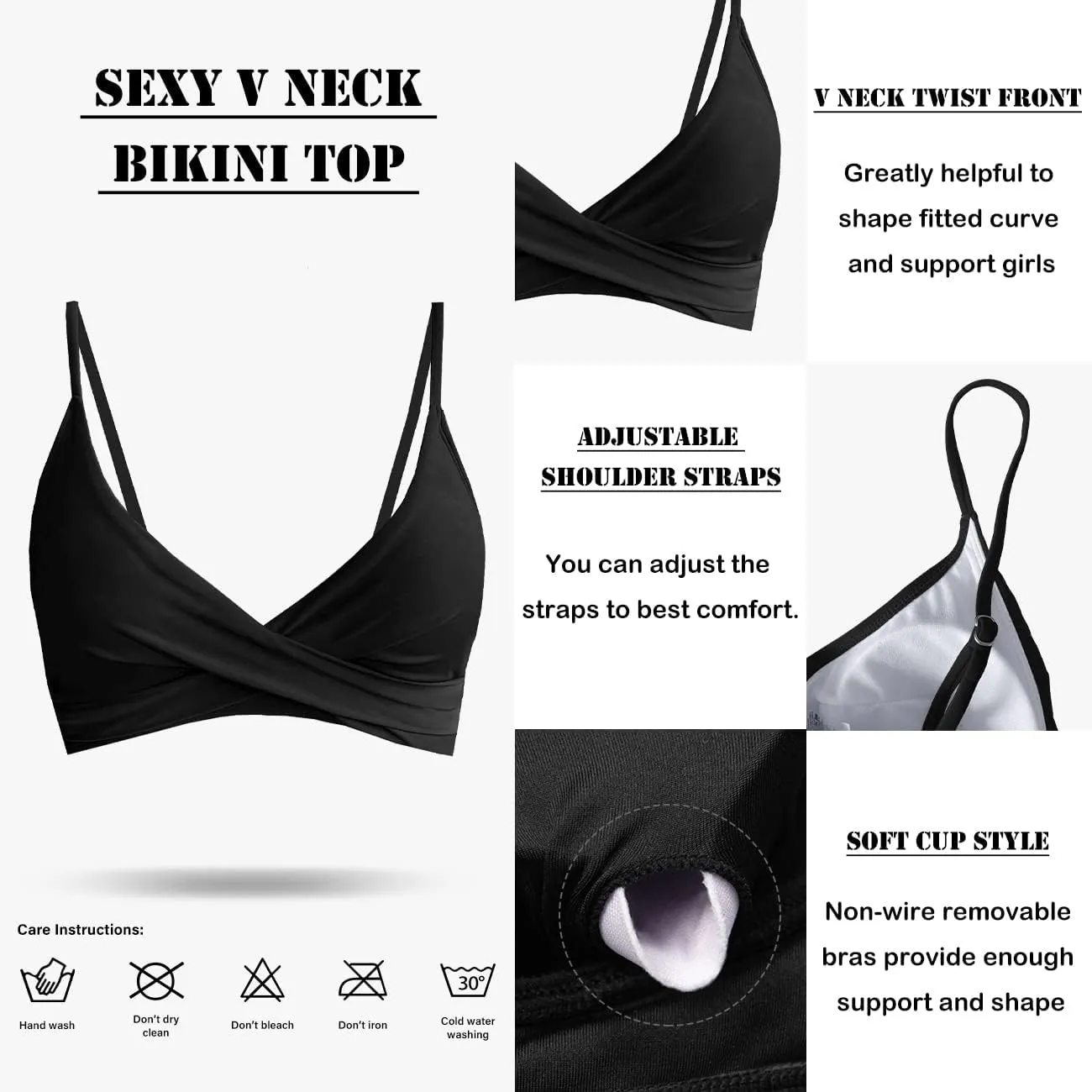 Women's High Waisted Bikini Sets Push Up Twist Front Spaghetti Straps Ruched Two Piece Swimsuit Bathing Suit