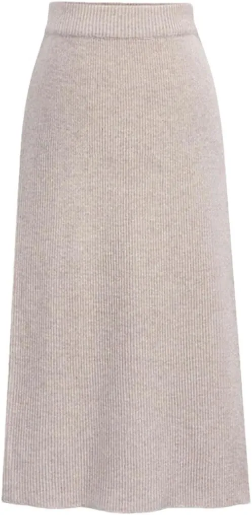 Womens Knit Pencil Skirt High Waist Skirts Knited Split Midi Skirt for