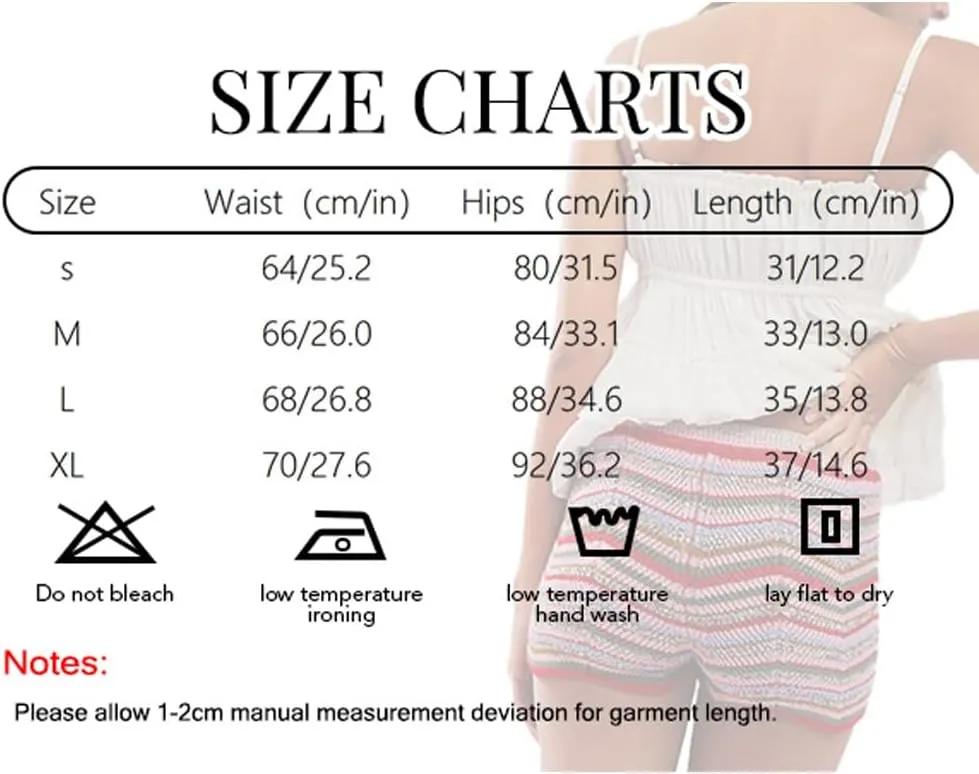 Women's Striped Boxer Shorts Y2K Knit Low Rise Mini Short Lounge Elastic Rainbow Color Block Slim Fit Sweater Shorts