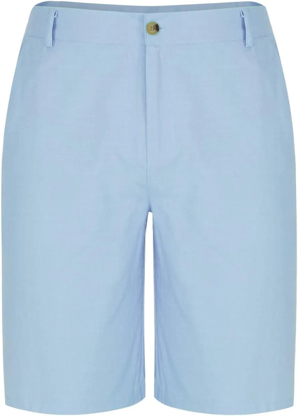 Xiaojmake Mens Linen Short Solid Summer Flat Front Casual Bermuda Shorts Button High Waisted Pleated Dress Short with Pockets